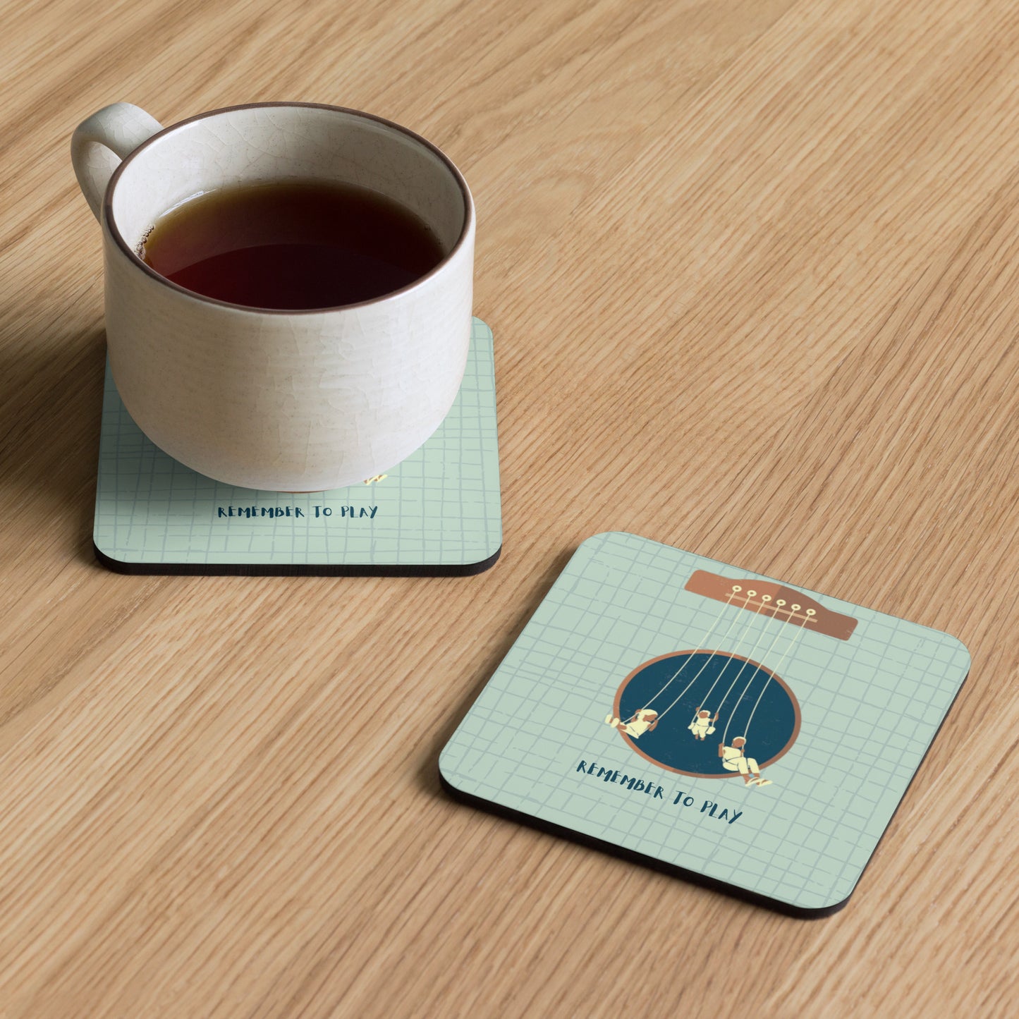 Remember to Play Coffee Mug Coasters